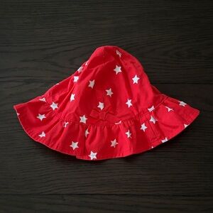 Carters Red & White Stars Baby Hat (0-3M) NWOT